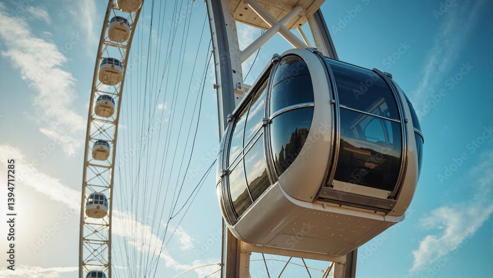 Ferris wheel and blue sky