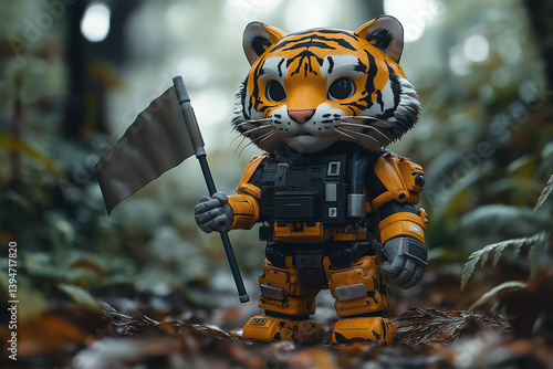 tiger in the woods 5, Generative AI