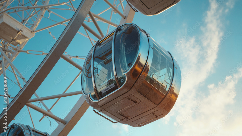 Ferris wheel and blue sky