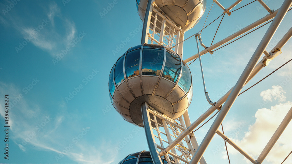 Ferris wheel and blue sky