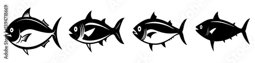albacore tuna icon, albacore tuna silhouette vector illustration-simple silhouette illustration of albacore tuna, perfect for albacore tuna logos and icons