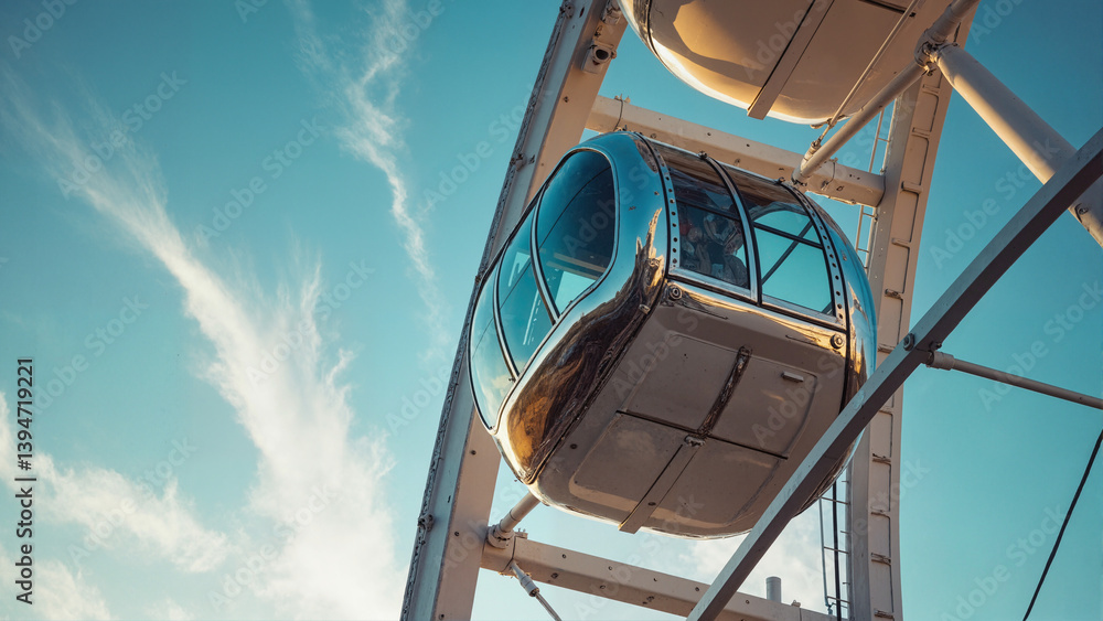 Ferris wheel and blue sky