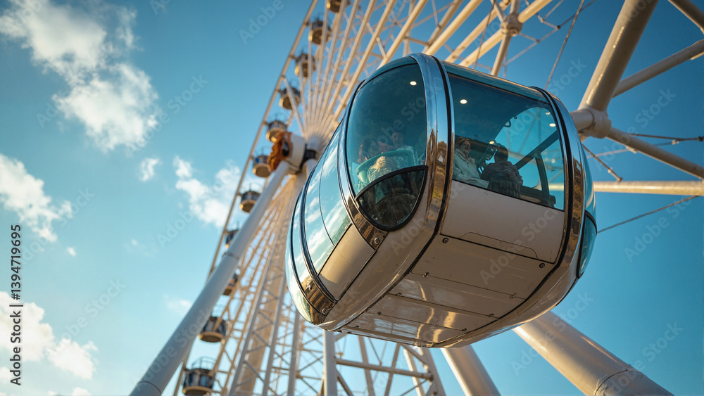 Ferris wheel and blue sky