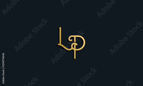 Luxury fashion initial letter LP logo.