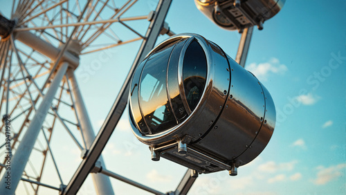 Ferris wheel and blue sky
