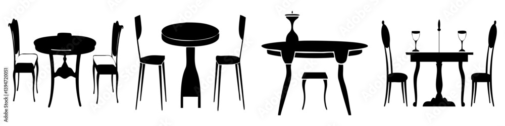 dining table icon, dining table silhouette vector illustration-simple silhouette illustration of dining table, perfect for dining table logos and icons dining table icon, dining table silhouette vector illustration-simple silhouette illustration of dining table, perfect for dining table logos and icons