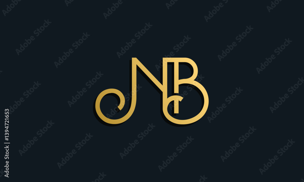 Luxury fashion initial letter NB logo. Luxury fashion initial letter NB logo.