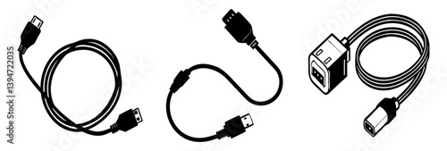 hdmi cable icon, hdmi cable silhouette vector illustration-simple silhouette illustration of hdmi cable, perfect for hdmi cable logos and icons