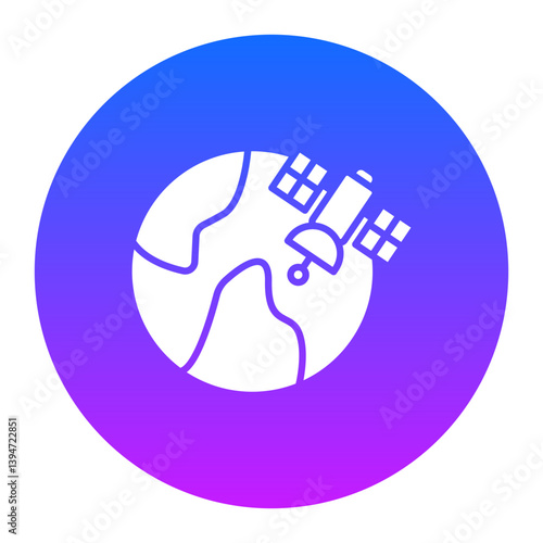 Satellite Earth Icon