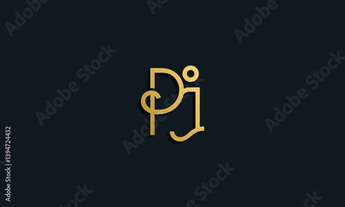 Luxury fashion initial letter PI logo.