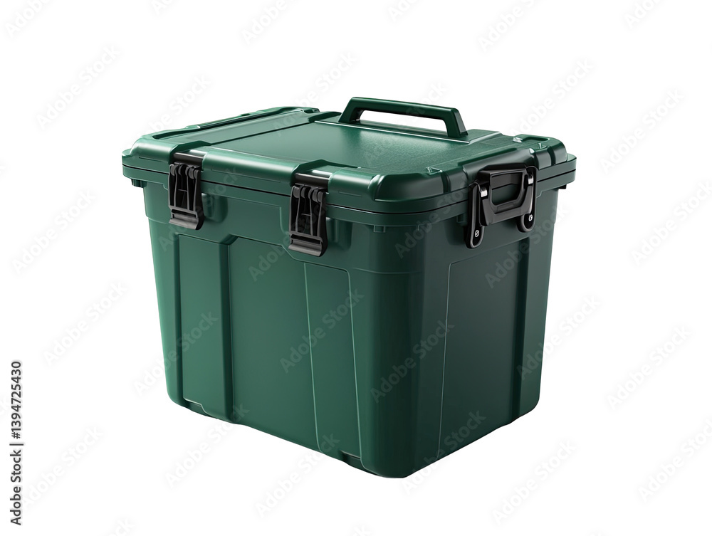 Green insulated box, rectangular shape, sturdy Green insulated box, rectangular shape, sturdy