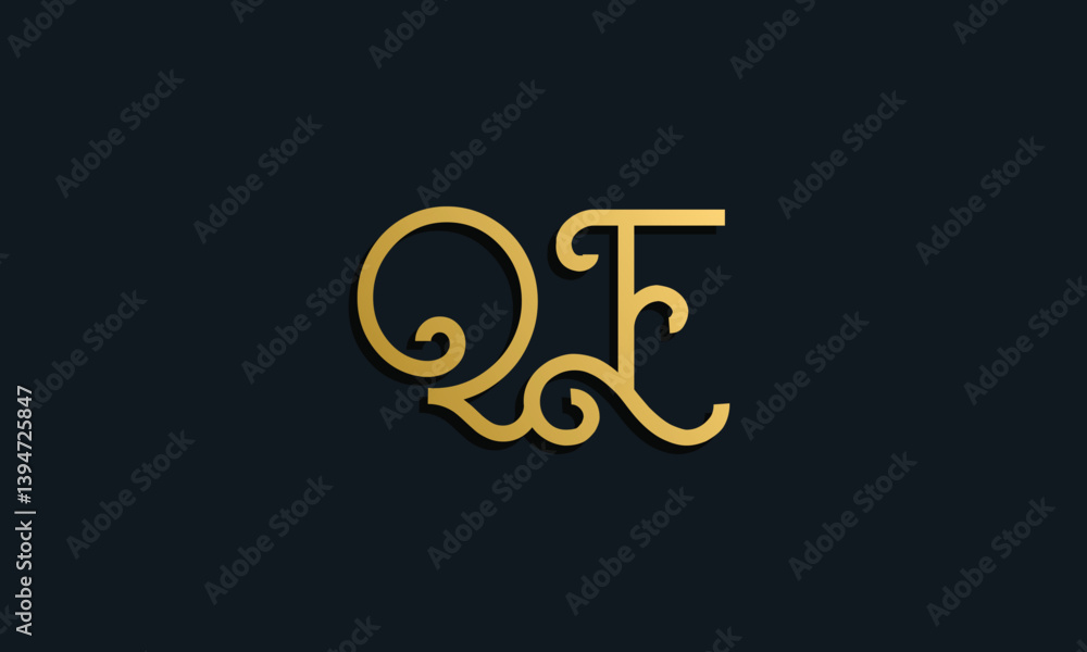 Luxury fashion initial letter QE logo. Luxury fashion initial letter QE logo.