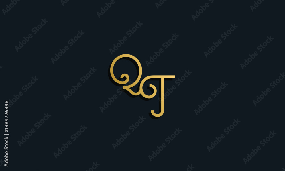 Luxury fashion initial letter QT logo. Luxury fashion initial letter QT logo.