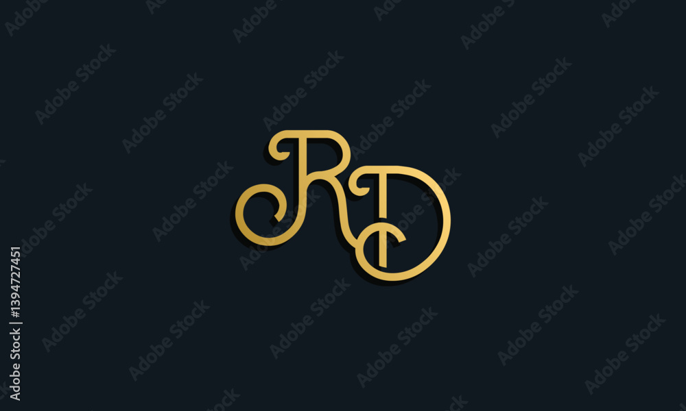 Luxury fashion initial letter RD logo. Luxury fashion initial letter RD logo.