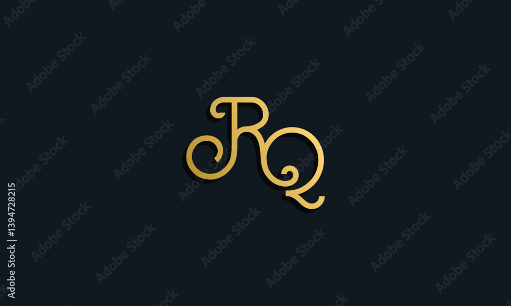 Luxury fashion initial letter RQ logo. Luxury fashion initial letter RQ logo.