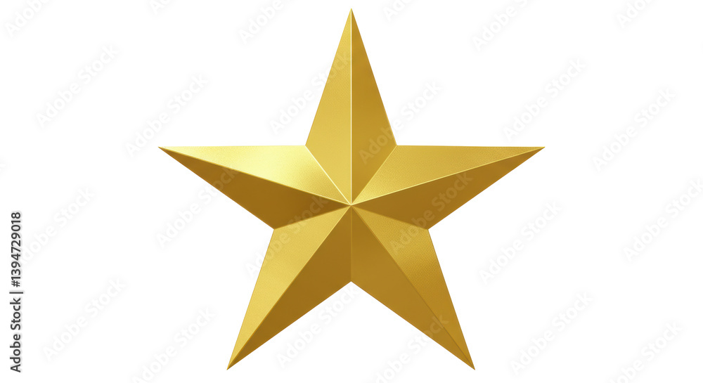 Isolated Golden Star Isolated Golden Star