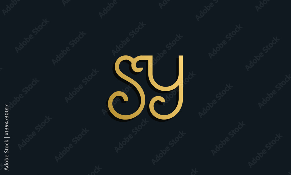 Luxury fashion initial letter SY logo. Luxury fashion initial letter SY logo.