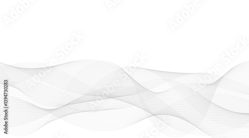 White simple vector waves wallpaper 