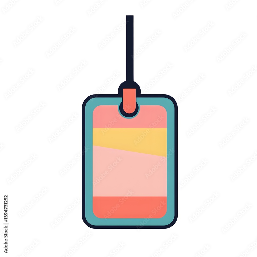 Obraz premium Minimalist Gradient ID Badge with Stylish Pastel Hues – Modern Identification and Branding Concept for Professional and Creative Use