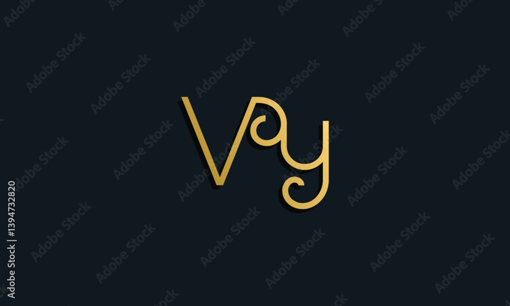 Obraz premium Luxury fashion initial letter VY logo.