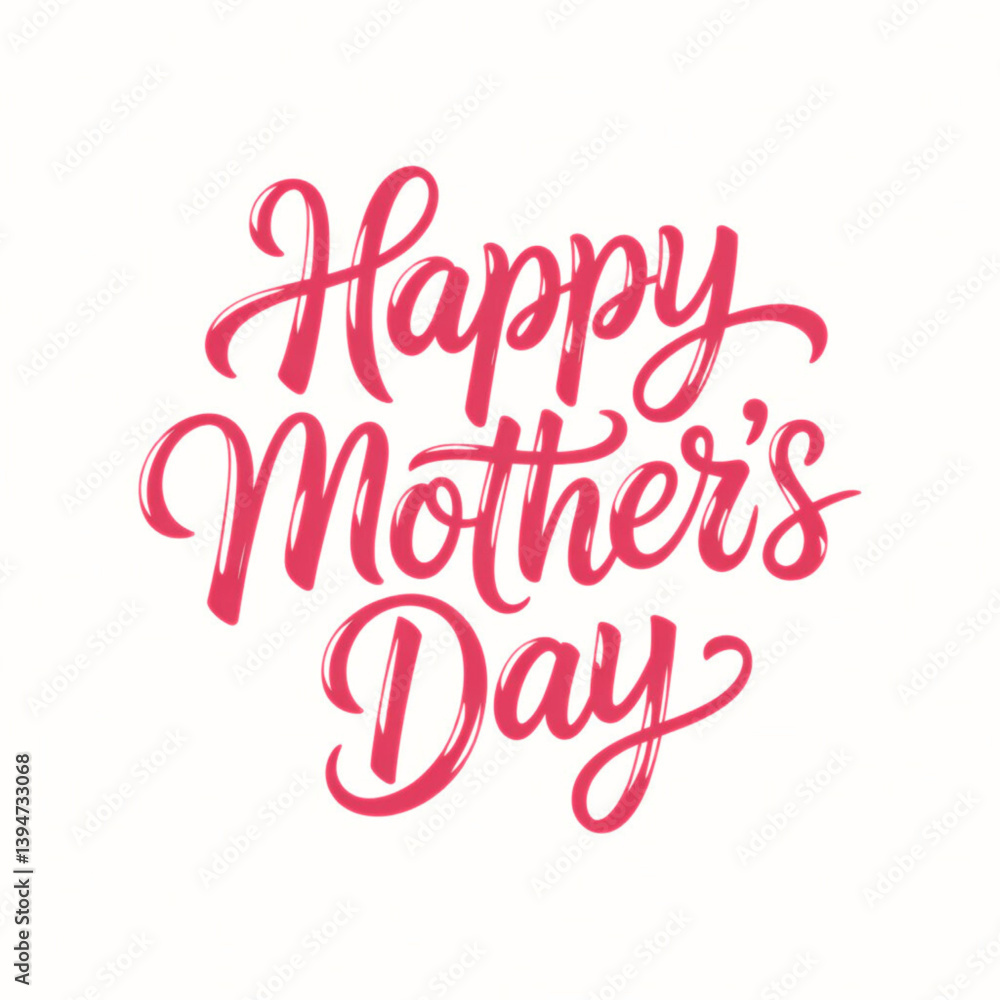 Happy Mothers Day lettering .Vector illustration isolated on white background. Handmade calligraphy . Mother's day card Happy Mothers Day lettering .Vector illustration isolated on white background. Handmade calligraphy . Mother's day card