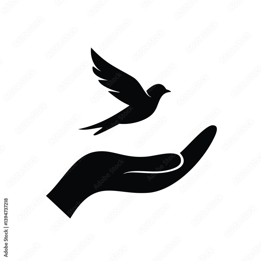 Obraz premium Animal and Bird Silhouette Icons Set – Vector Collection of Farm Animals, Birds, and Pets in Black Silhouette Style