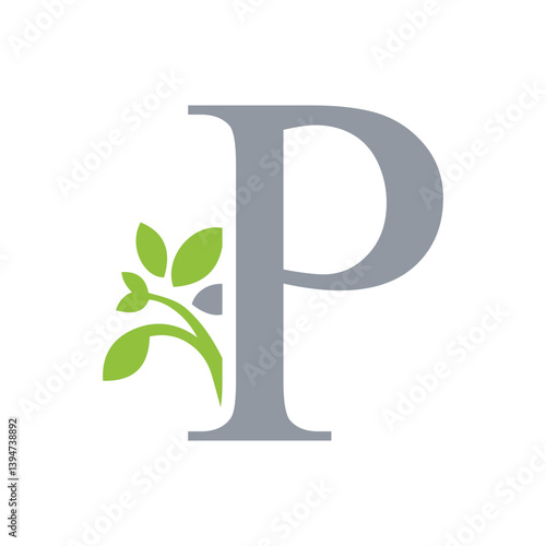 leaf letter logo initials