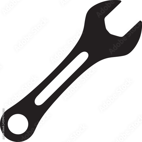 wrench silhouette vector illustration
