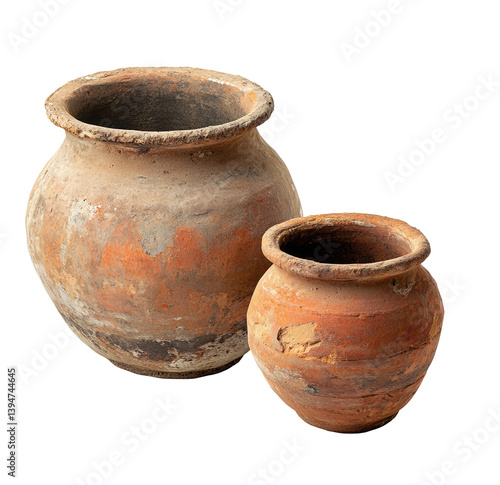 Two antique earthenware jars
