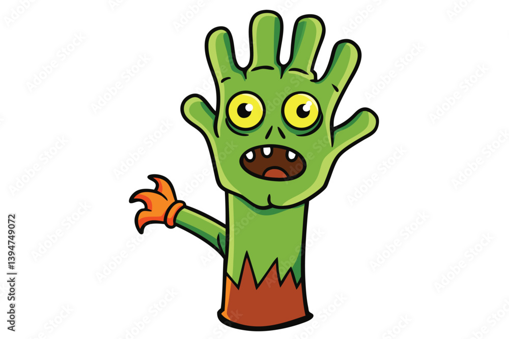 Halloween zombie hand doodle on white background Halloween zombie hand doodle on white background