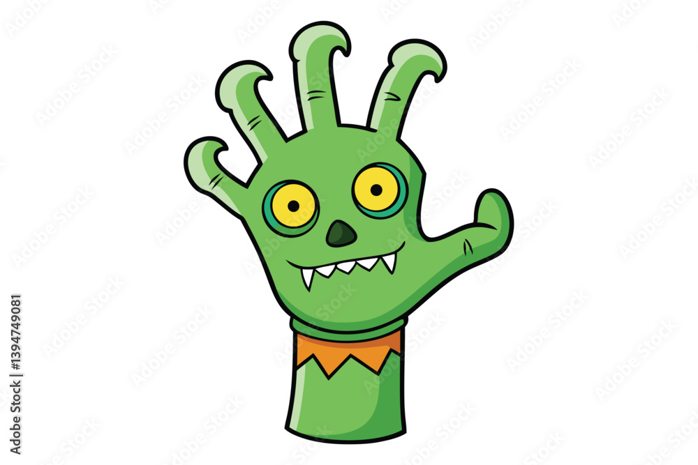 Halloween zombie hand doodle on white background Halloween zombie hand doodle on white background