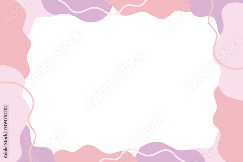 かわいいアブストラクトフレームイラスト