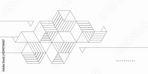 Abstract geometric technological background. Vector creative design.