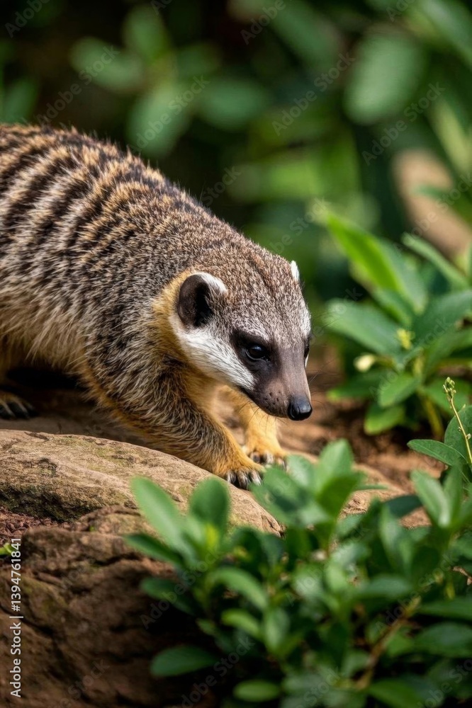 Obraz premium there is a small animal that is sitting on a rock