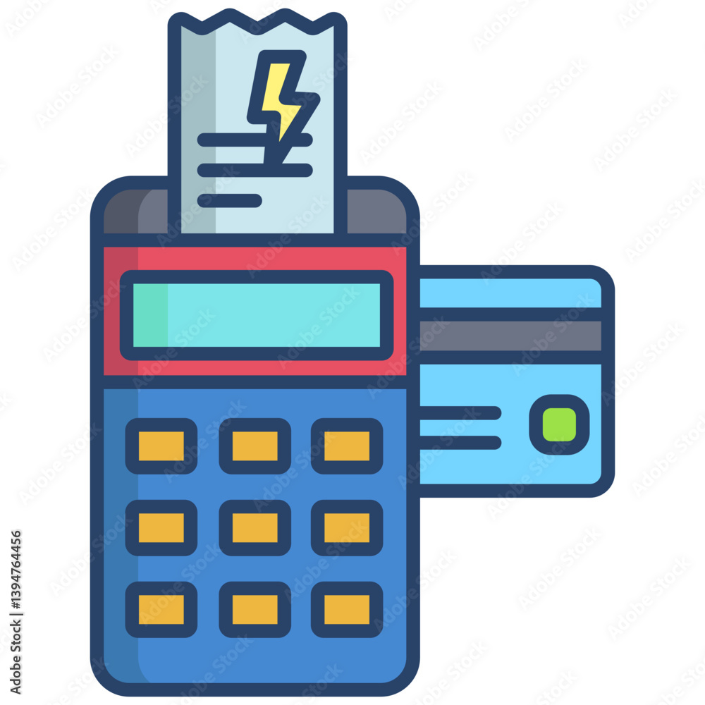 Linear color Electric bill payment icon Linear color Electric bill payment icon