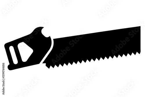 Handsaw Design Silhouette Vector Illustration