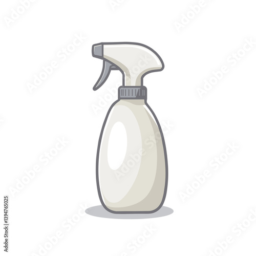 Cleaning Spray Bottle Illustration on White Background  