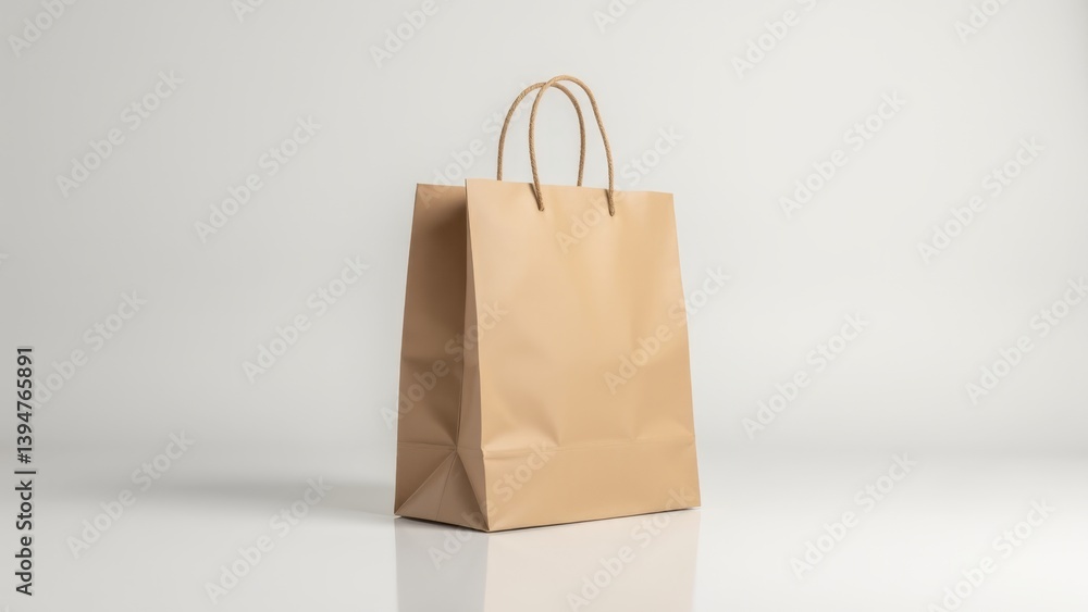 Brown Paper Bag On White Background Brown Paper Bag On White Background