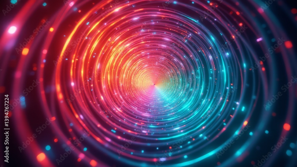 Vibrant Abstract Circular Tunnel Of Light Vibrant Abstract Circular Tunnel Of Light