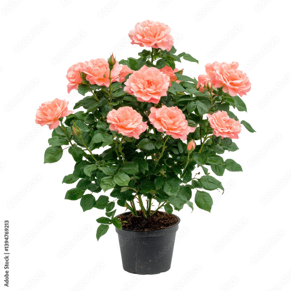 Blooming peach roses in a cutout background garden setup floral photography natural light close-up view beauty concept Blooming peach roses in a cutout background garden setup floral photography natural light close-up view beauty concept