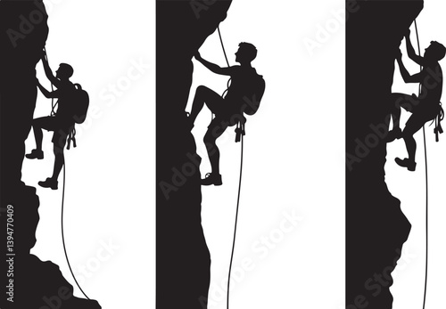 rock climber silhouette
