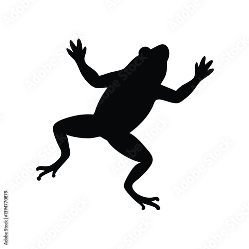Frog Silhouette Jumping Silhouette
