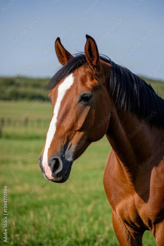 there is a brown horse standing in a field of grass there is a brown horse standing in a field of grass