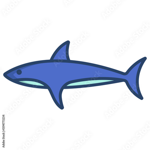 Linear color Shark Fish icon