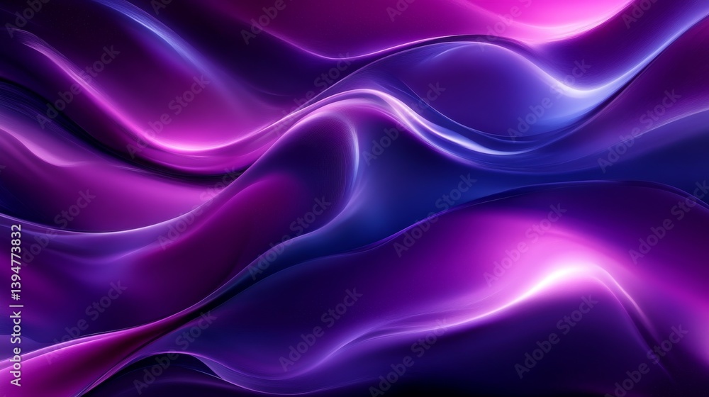 Obraz premium Abstract purple and pink wave design with flowing lines and digital texture