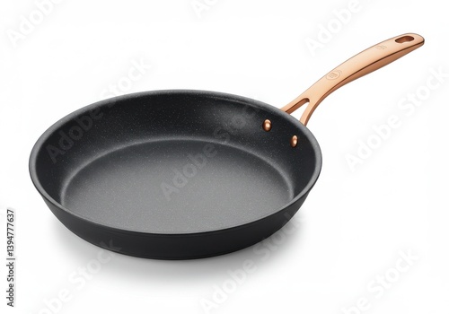 Wallpaper Mural A black nonstick frying pan with a copper colored handle on a white background in a studio shot isolated on white background Torontodigital.ca