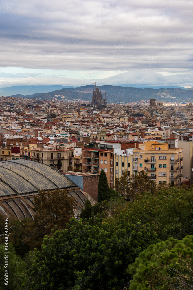Naklejka premium panoramic view of the city of granada spain