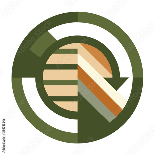 Free Download Modern Geometric Logo Design with Earthy Tones and Circular Pattern - GFXLoad