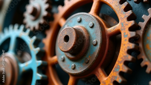 Rusty Gear Close Up-Mechanical Parts