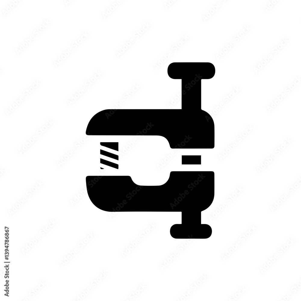 Black Icon of Scaffolding Clamp for Construction and Building Sites Black Icon of Scaffolding Clamp for Construction and Building Sites